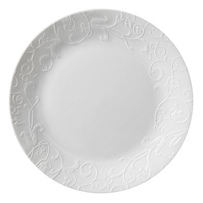 Assiette à dîner fleurie gaufrée de 26 cm