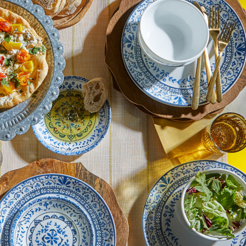 Assiette à apéritif bleu côtier de 17,1 cm