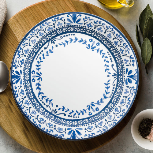 Assiette à salade bleu côtier de 21,5 cm