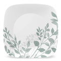 Assiette à apéritif carrée florale sauge de 6,5 pouces