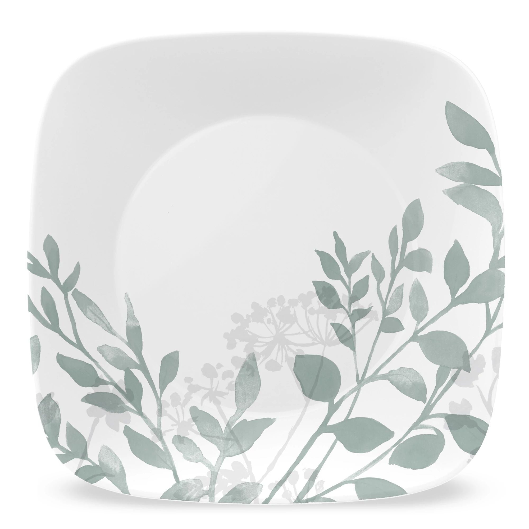 Assiette à apéritif carrée florale sauge de 6,5 pouces