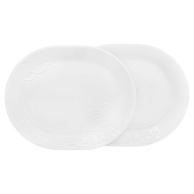 Plats de service floraux gaufrés de 31,1 cm, paquet de 2