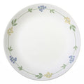 Assiette plate florale or et pervenche de 26 cm