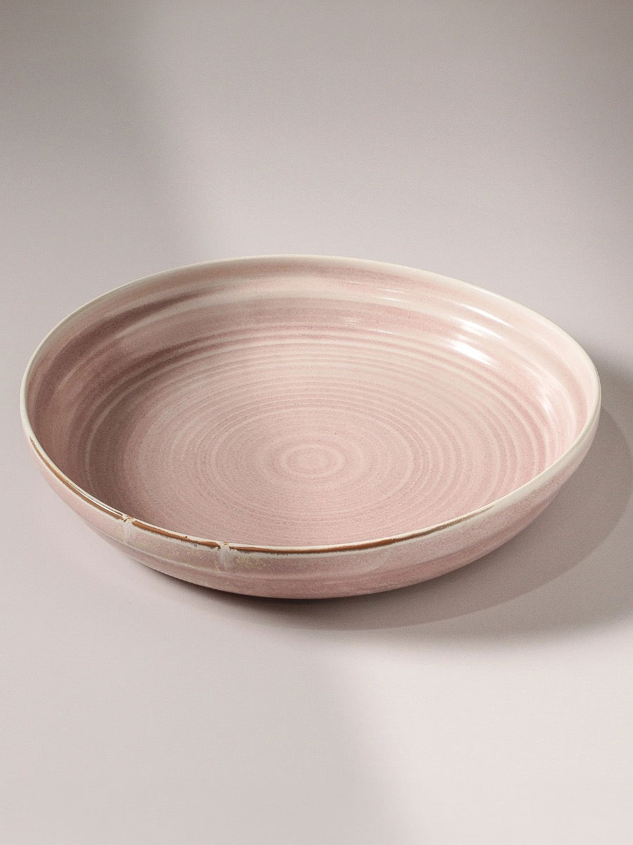 Grand saladier en argile rose - XL