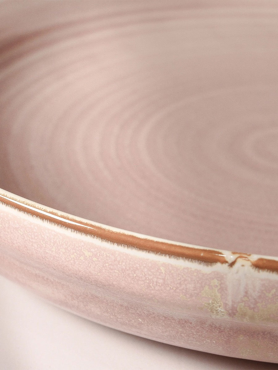 Grand saladier en argile rose - XL