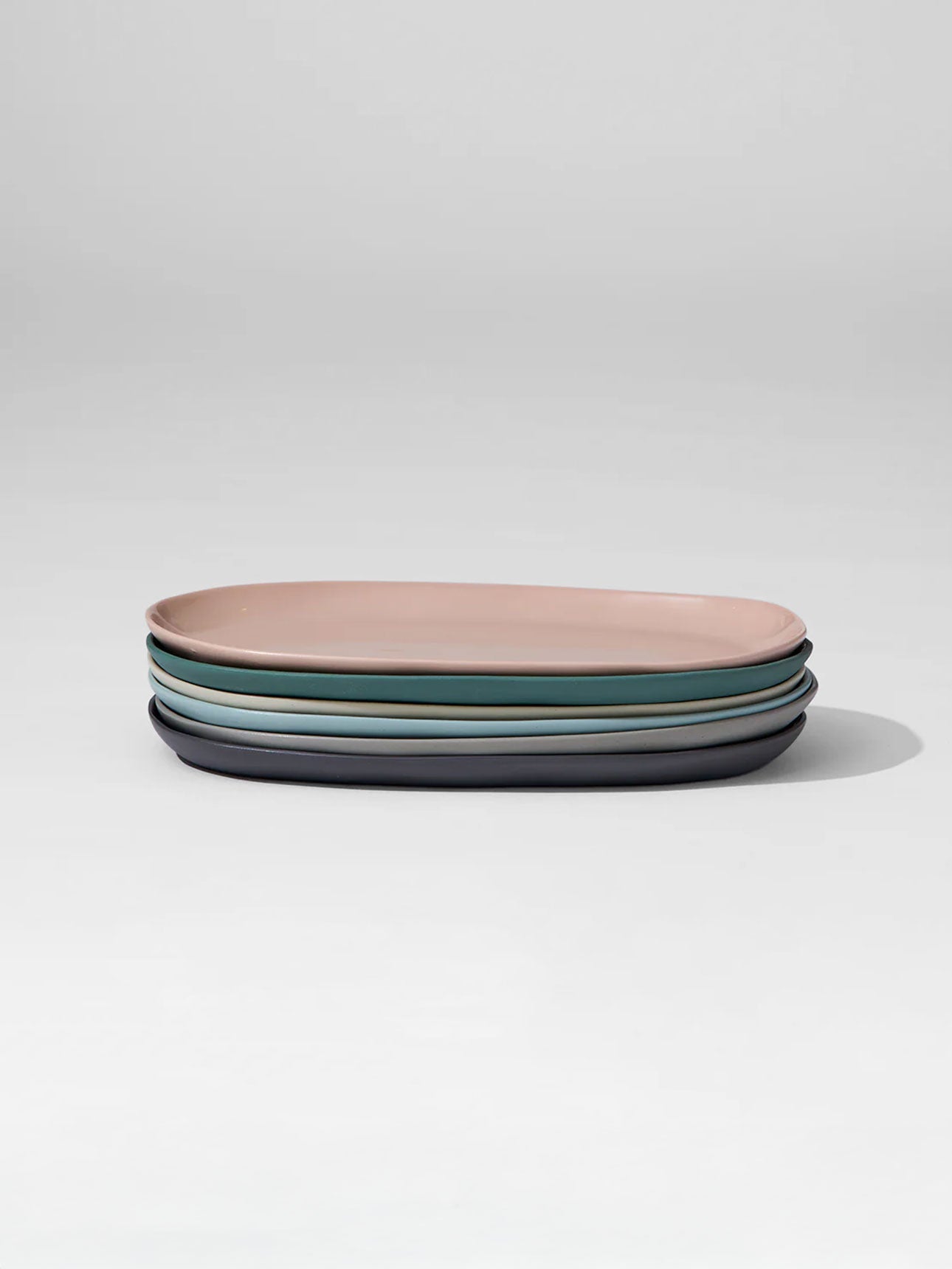 Grand plat ovale Cloud en Charbon - Moyen